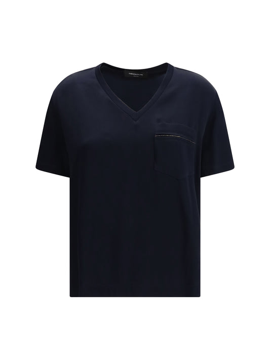 T-Shirt V-Neck Midnight Blue