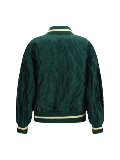 Bomber Jacket Dark Green Technical Taffeta