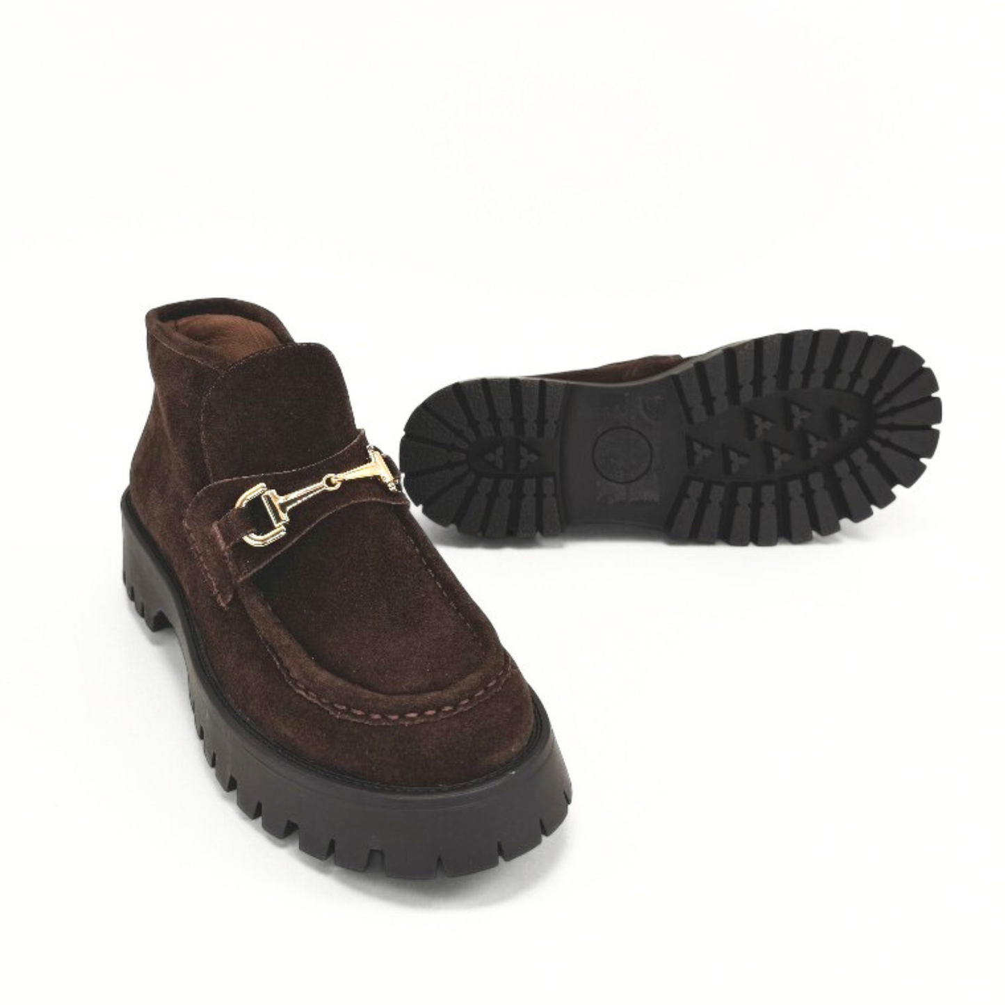 Dario Suede Horsebit Boots - Brown