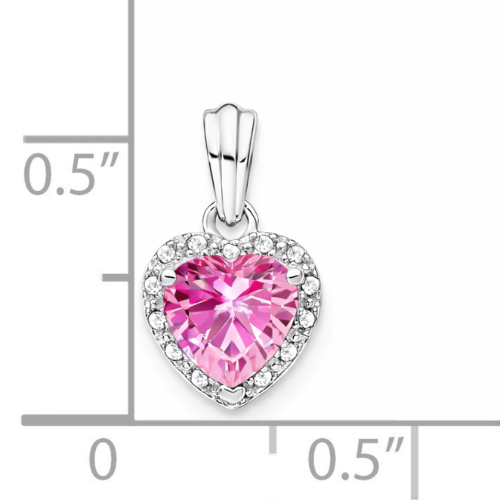Heart Gemstone and Diamond Halo Pendant
