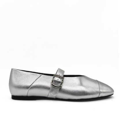 Reign Cap Toe Mary Janes - Silver