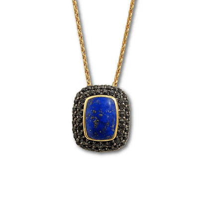 Natural Blue Lapis Lazuli Pendant Necklace