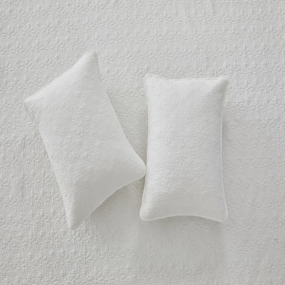 Patina Vie 3 Piece 100% Cotton Stitched Embroidered Quilt Set