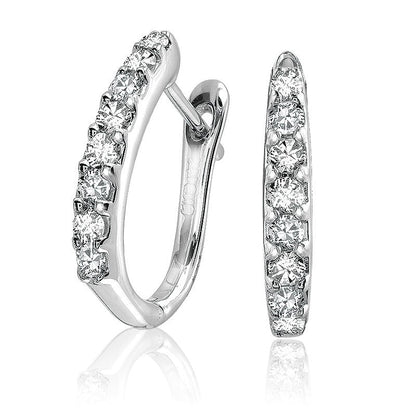 14k Gold Natural Diamond Huggie Earrings