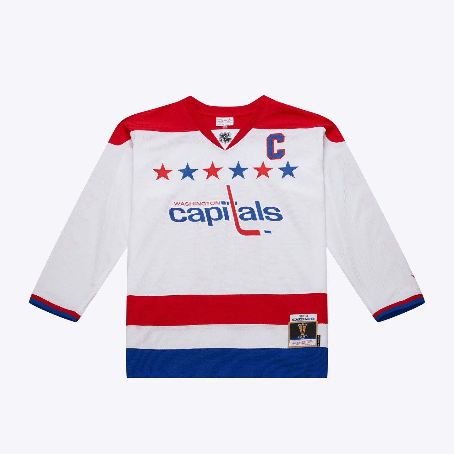 Men's Mitchell & Ness Nhl White Alternate Jersey Capitals 2012 Alexander Ovechkin