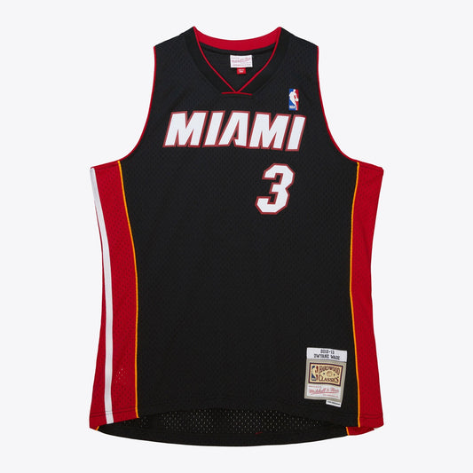 Men's Mitchell & Ness Black Jersey Heat 2012 Dwyane Wade