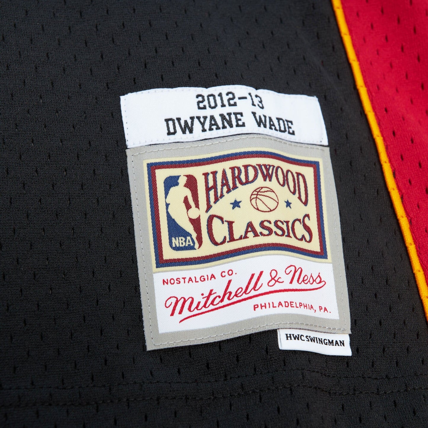 Men's Mitchell & Ness Black Jersey Heat 2012 Dwyane Wade