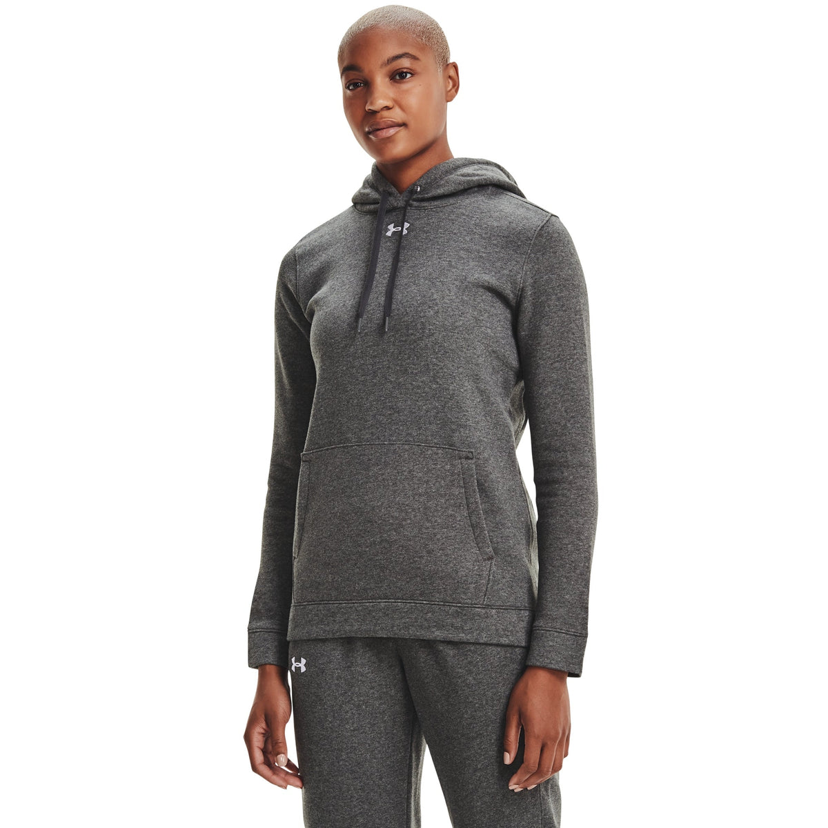 Under Armour Womens UA Hustle Fleece Hoody - Carbon Heather