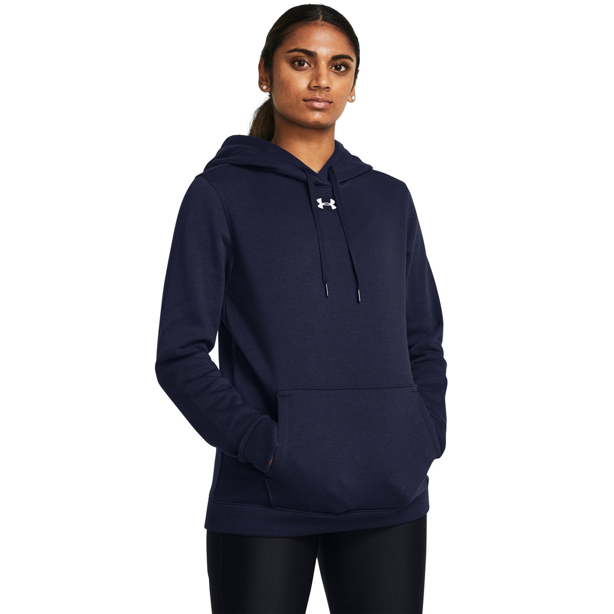 Under Armour Womens UA Hustle Fleece Hoody - Midnight