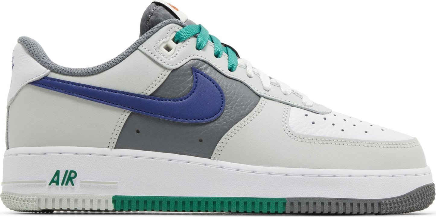 Nike Men's Air Force 1 Low '07 Lv8 'Split Light Silver Deep Royal Blue' Sneakers