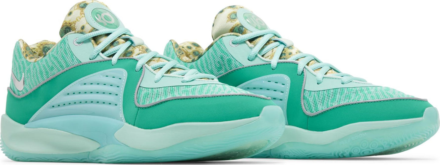 Nike Men's Kd16 "Wanda" - Mint Foam/Metallic Silver-Emerald Rise Sneakers