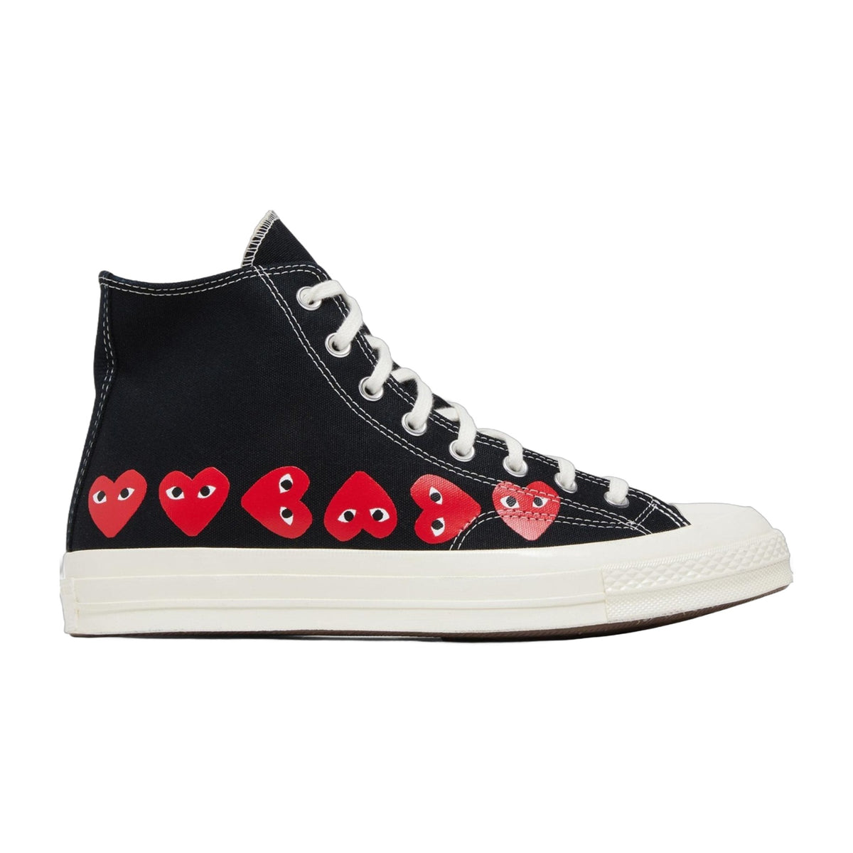 Converse Men's Chuck Taylor All Star 70 Hi 'Comme Des Garcons Play Multi-Heart Black' Sneakers