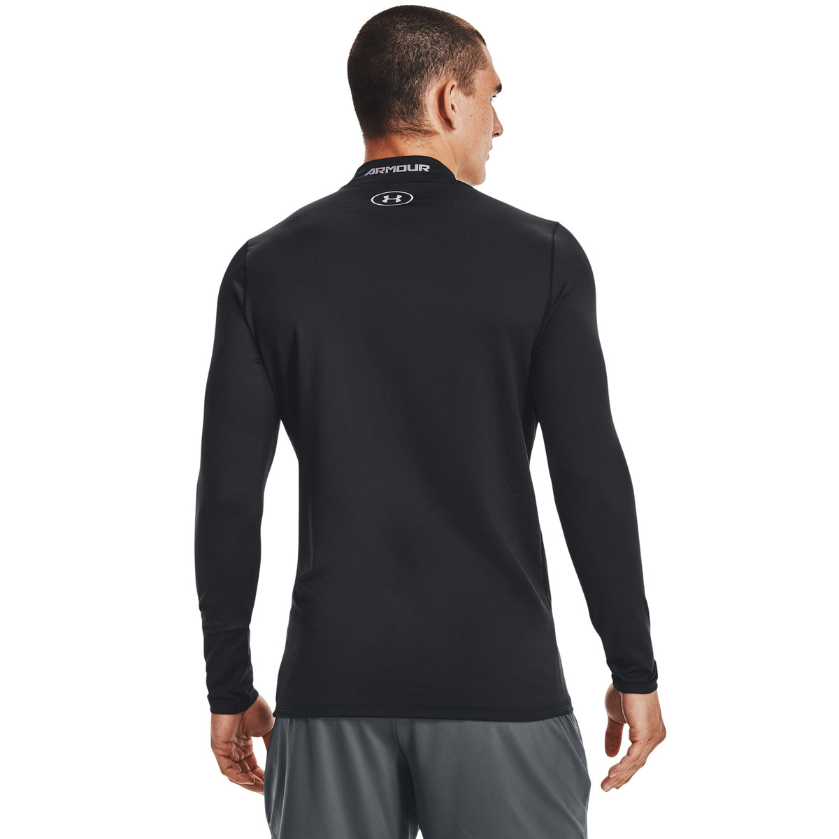 Under Armour Mens UA Coldgear Fitted Mock Neck - Black
