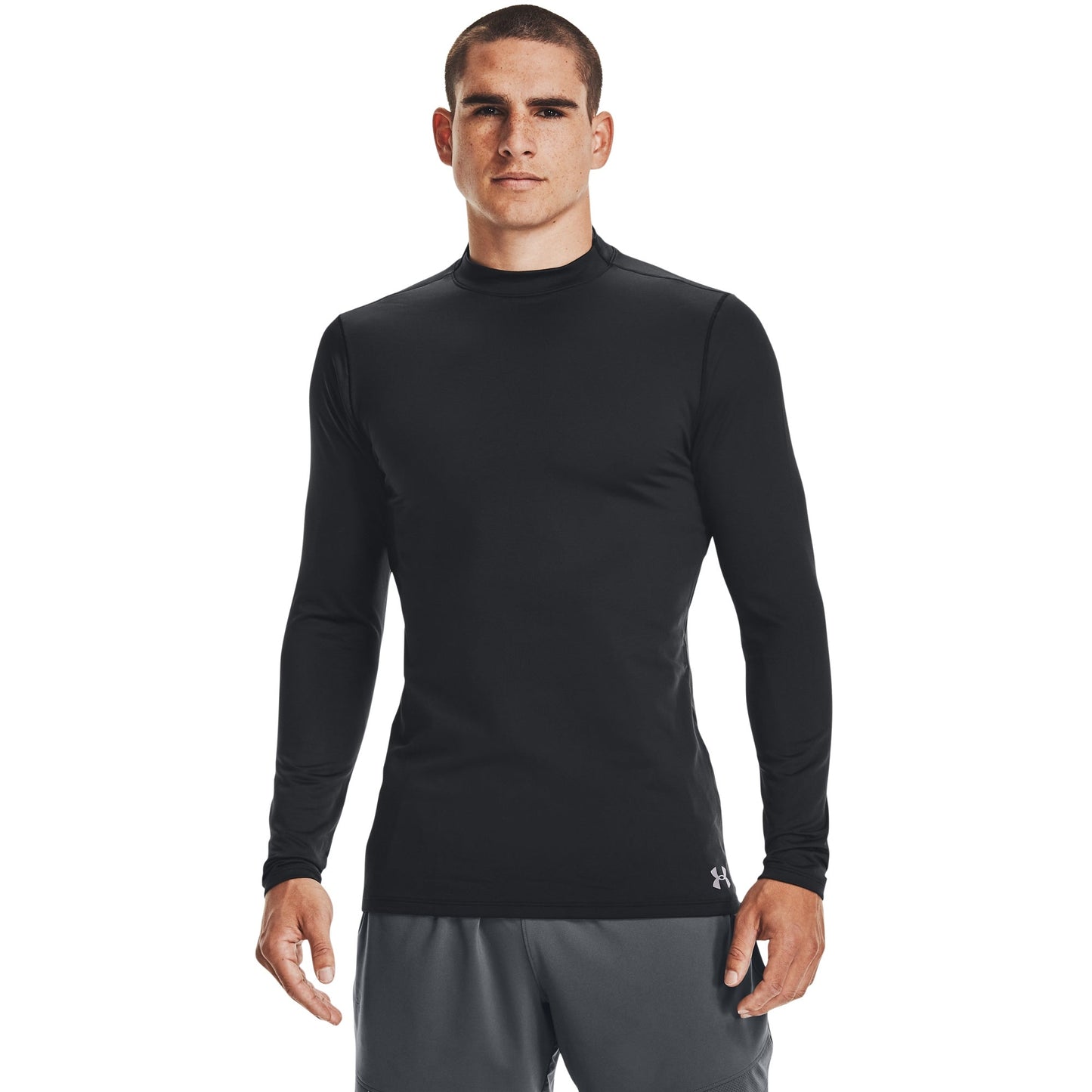 Under Armour Mens UA Coldgear Fitted Mock Neck - Black