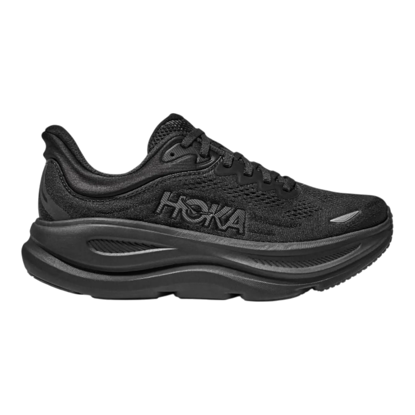 HOKA Bondi 9 WIDE Men Running Sneakers Black/Black