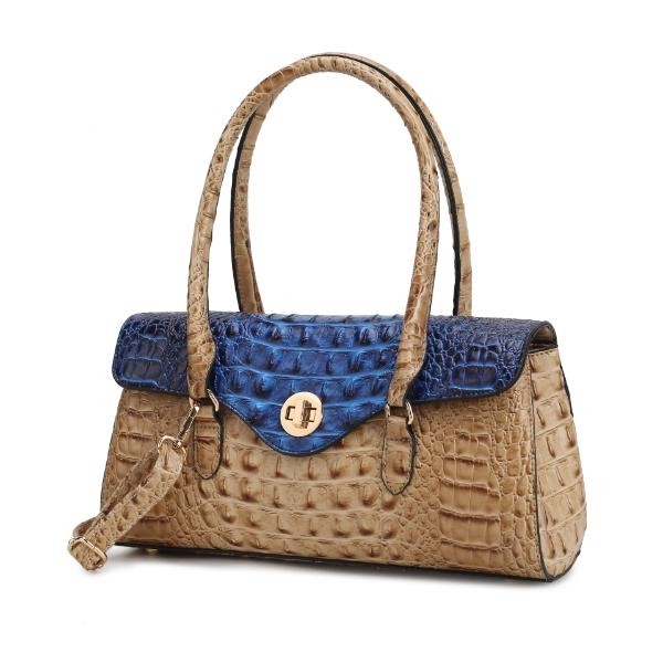 MKF Collection by Mia K. - Liviana Croc-Embossed Shoulder Bag