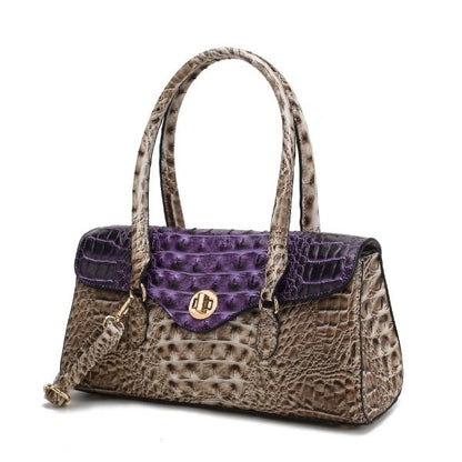 MKF Collection by Mia K. - Liviana Croc-Embossed Shoulder Bag
