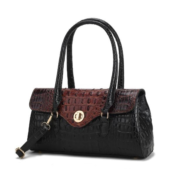 MKF Collection by Mia K. - Liviana Croc-Embossed Shoulder Bag