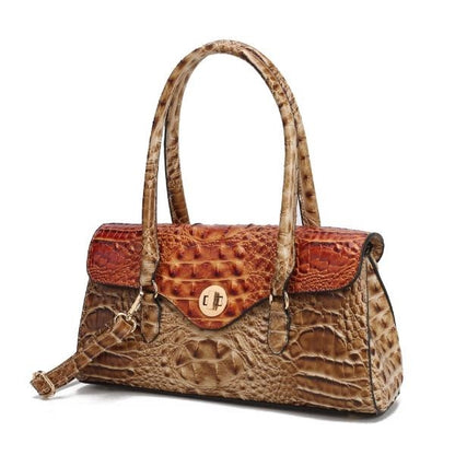 MKF Collection by Mia K. - Liviana Croc-Embossed Shoulder Bag