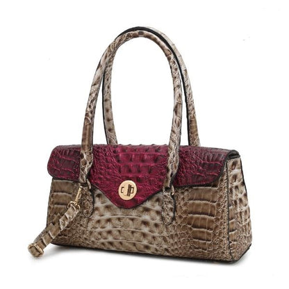 MKF Collection by Mia K. - Liviana Croc-Embossed Shoulder Bag