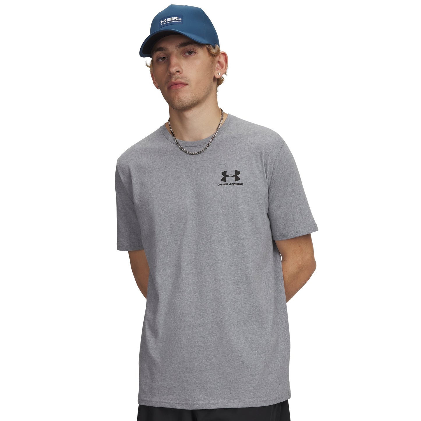 Under Armour Mens UA Sportstyle Left Chest Short Sleeve T-Shirt - Gray