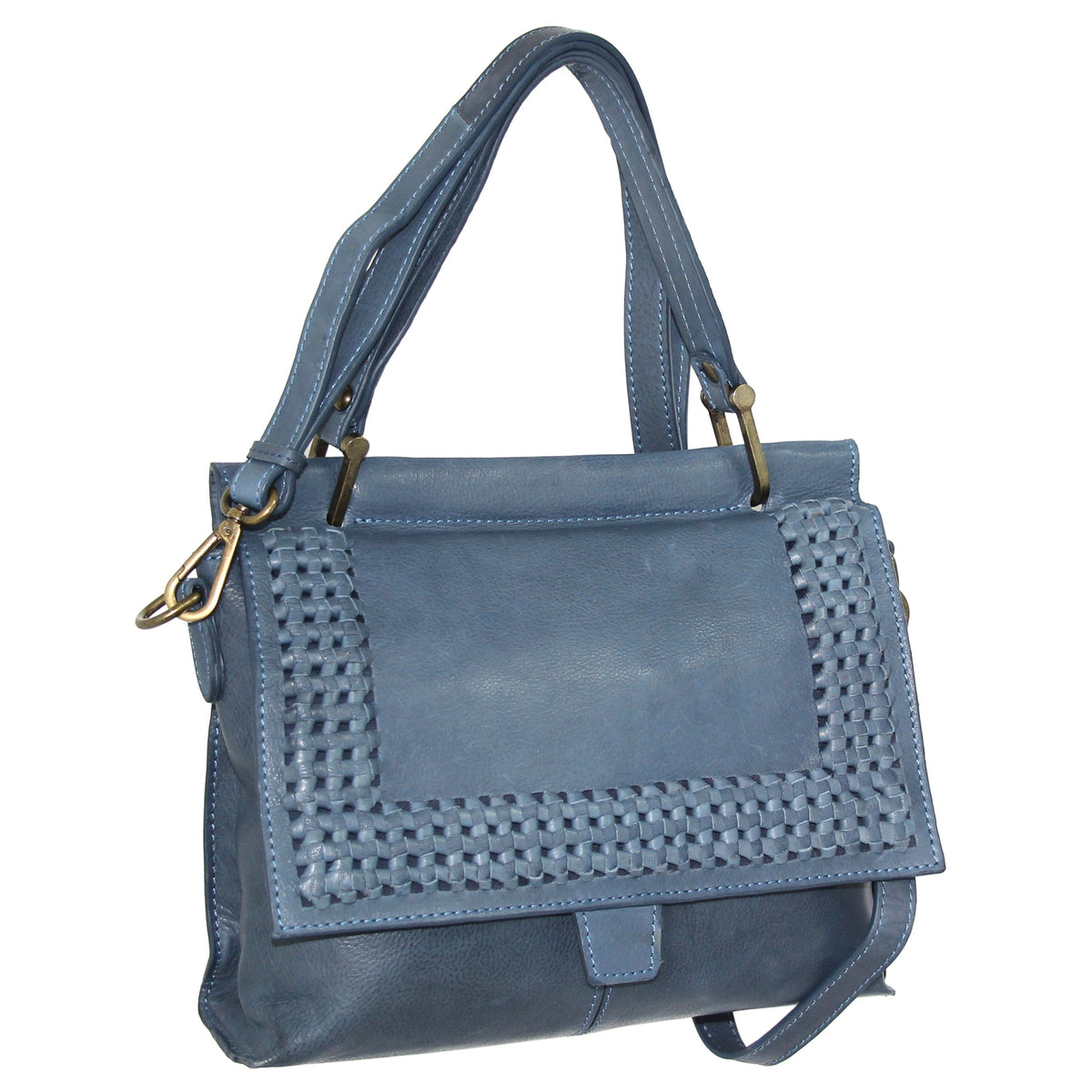 Nino Bossi Alexis Leather Satchel - Blue
