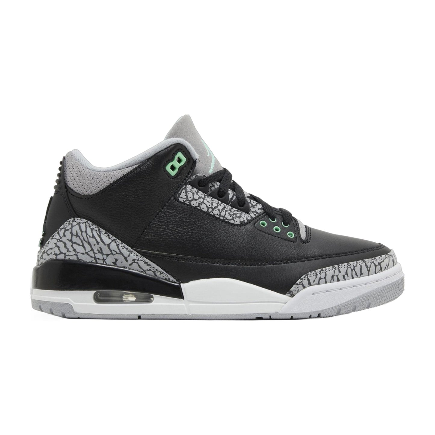Air Jordan Men's Retro 3 "Green Glow" Sneakers