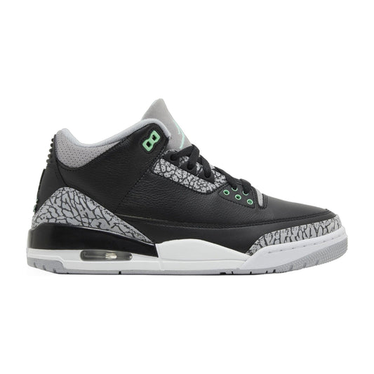 Air Jordan Men's Retro 3 "Green Glow" Sneakers