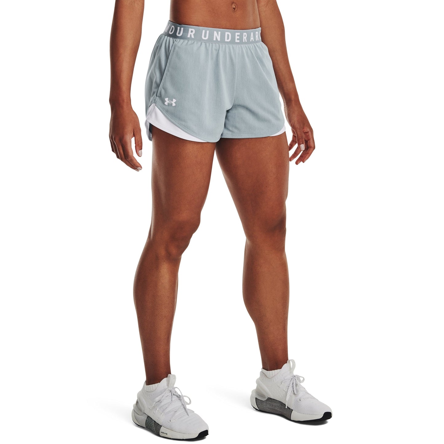 Under Armour Womens UA Play Up 3.0 Twist Shorts - Harbor Blue/White