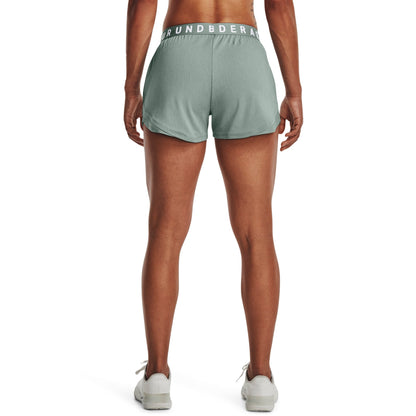 Under Armour Womens UA Play Up 3.0 Twist Shorts - Green Light/Charcoal