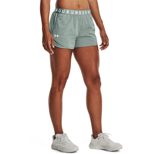 Under Armour Womens UA Play Up 3.0 Twist Shorts - Green Light/Charcoal