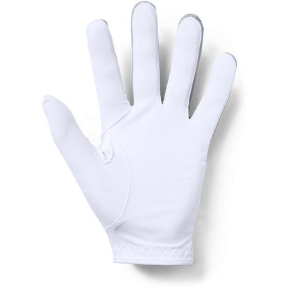 Under Armour Mens UA Left Handed Medal Golf Glove - Steel/White