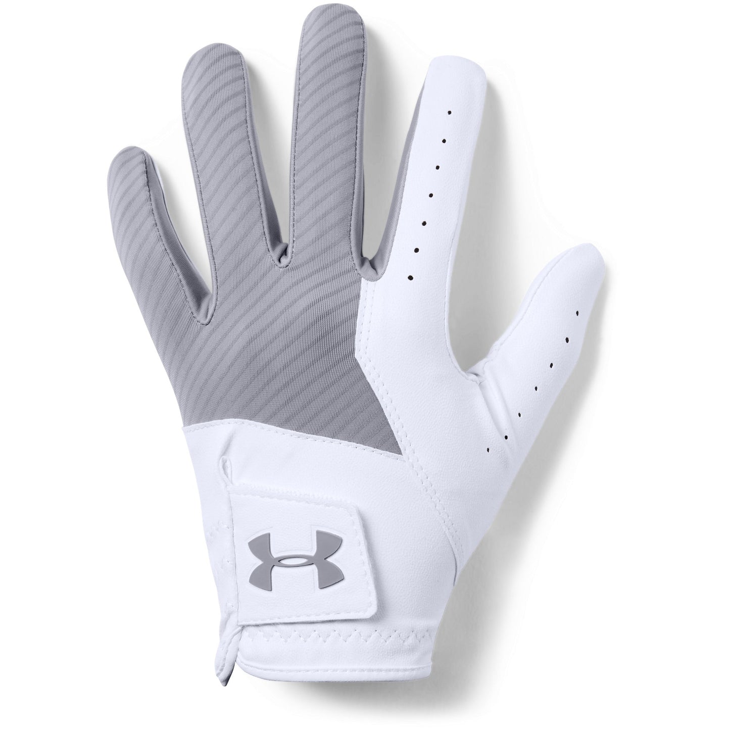 Under Armour Mens UA Left Handed Medal Golf Glove - Steel/White