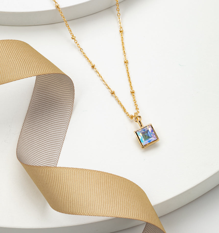 Goldtone Aurora Borealis-