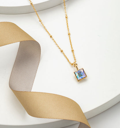 Goldtone Aurora Borealis-