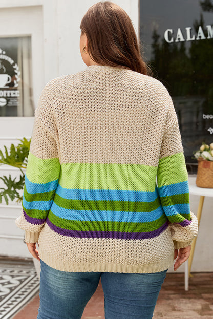 Threaded Pear Adalee Crochet Open Front PLUS Cardigan