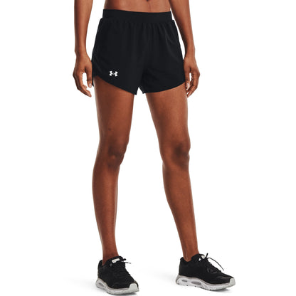 Under Armour Womens UA Fly By 2.0 Short - Black/Silver