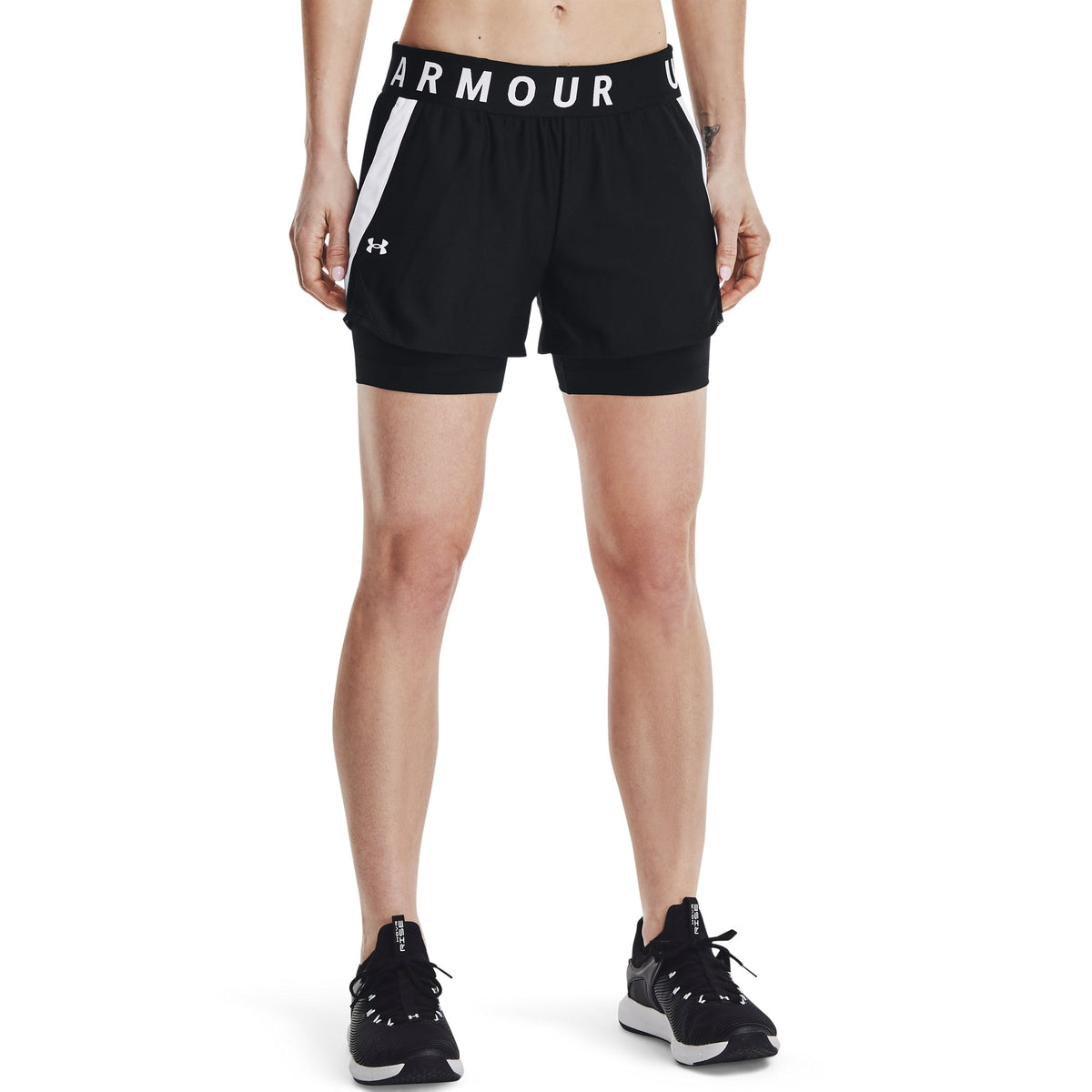 Under Armour Womens UA Core 2 In 1 Play It Up Shorts - Black