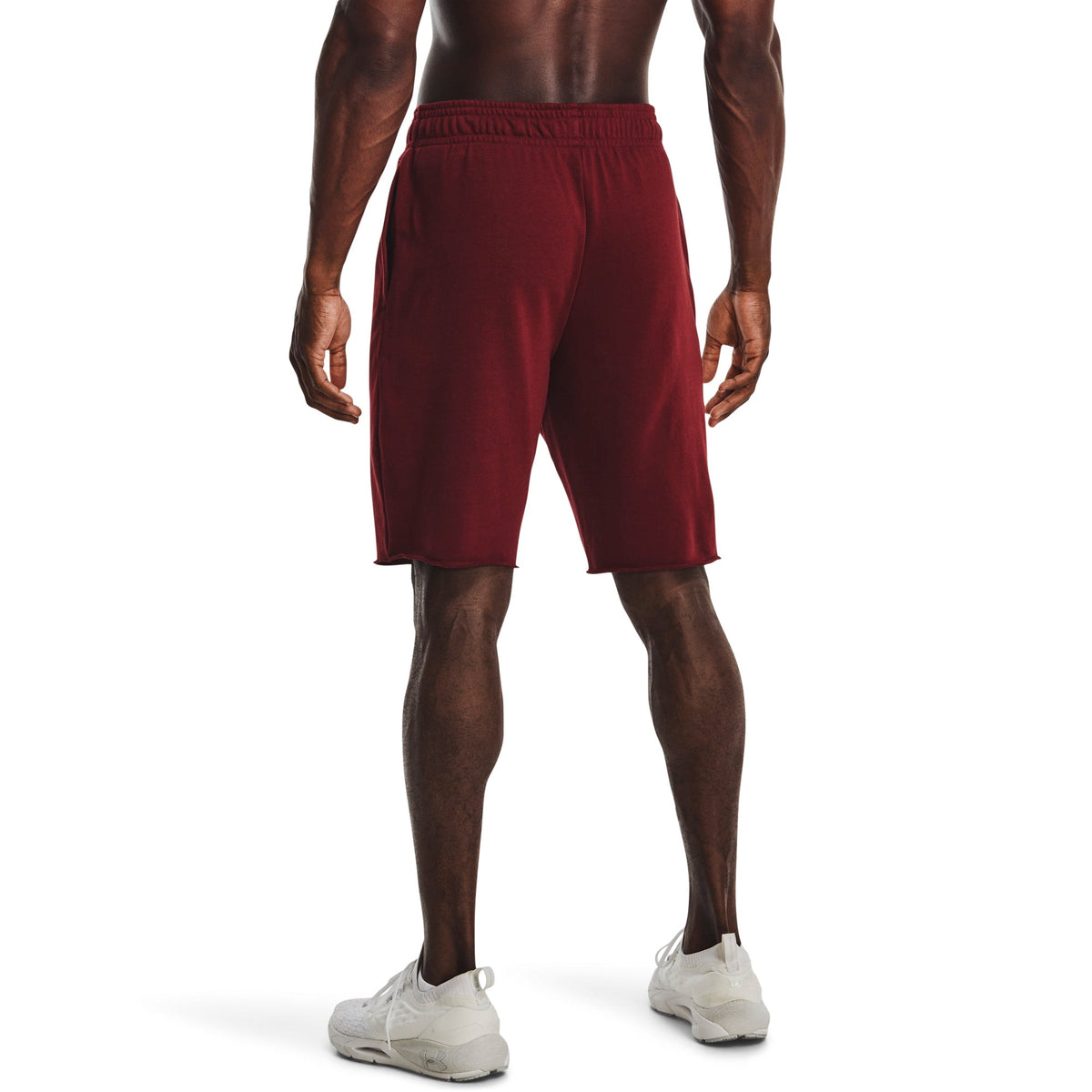 Under Armour Mens UA Rival Terry Shorts - Chestnut Red/Onyx White