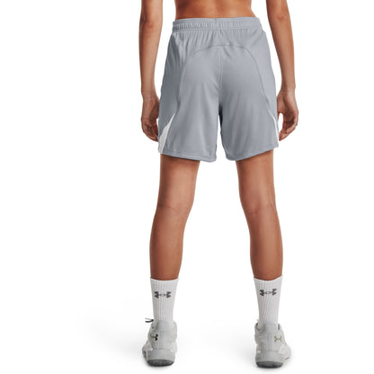 Under Armour Womens UA Colorblock 6'' Basketball Shorts - Gray