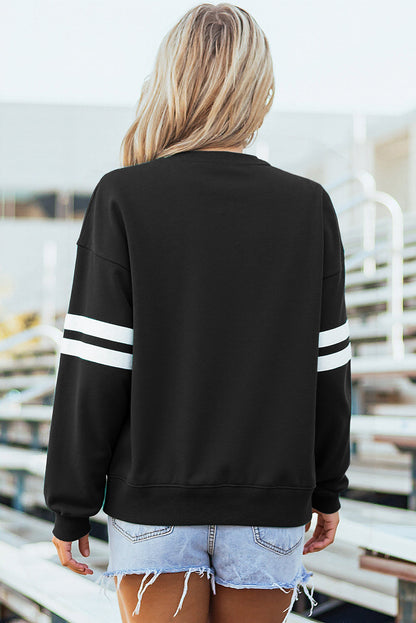 Threaded Pear Taylor Striped Oversized Sweatshirt