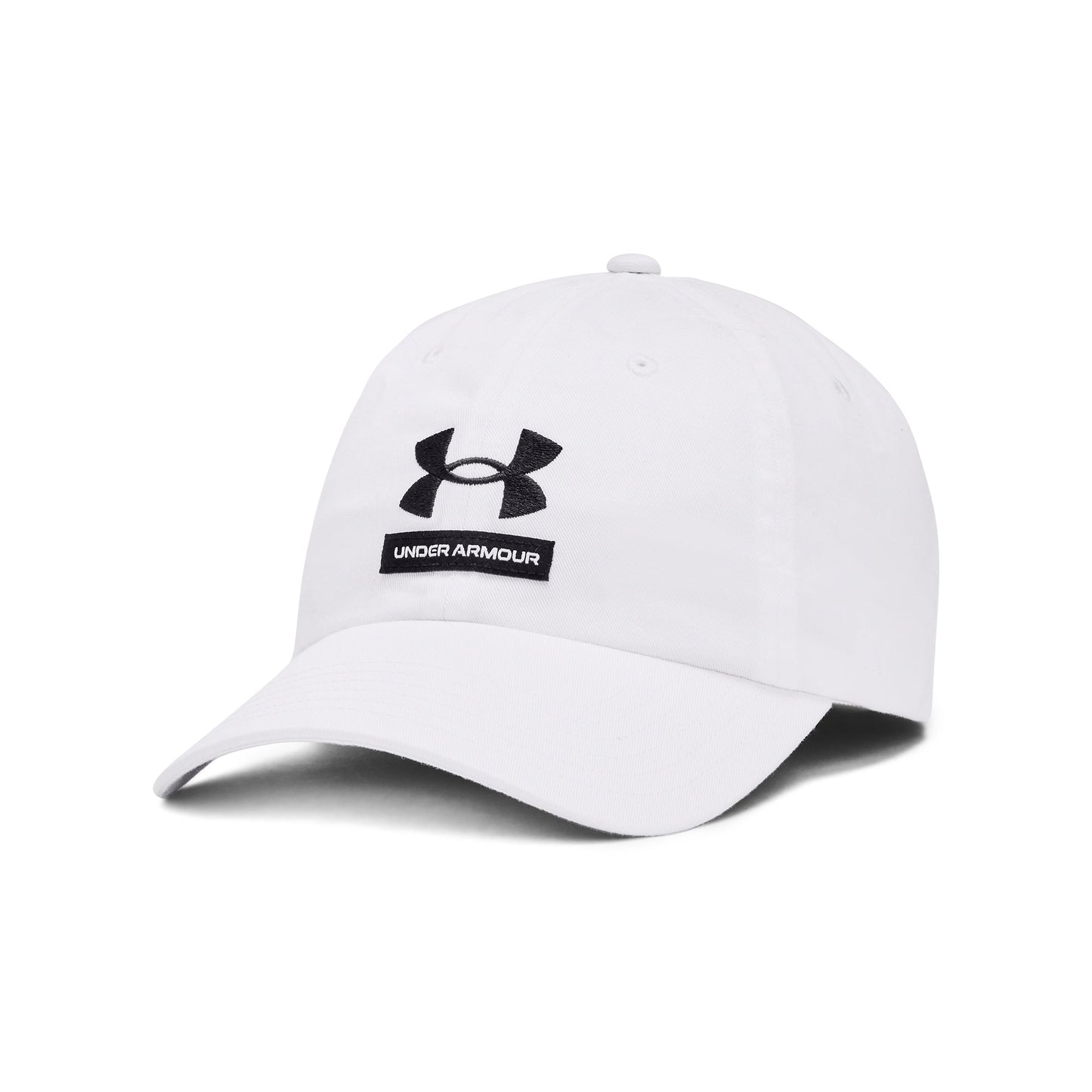 Under Armour Mens UA Branded Adjustable Hat - White/Black