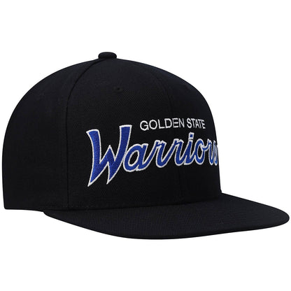 Mitchell & Ness Men's NBA Team Script 2.0 Snapback Warriors Snapback Caps