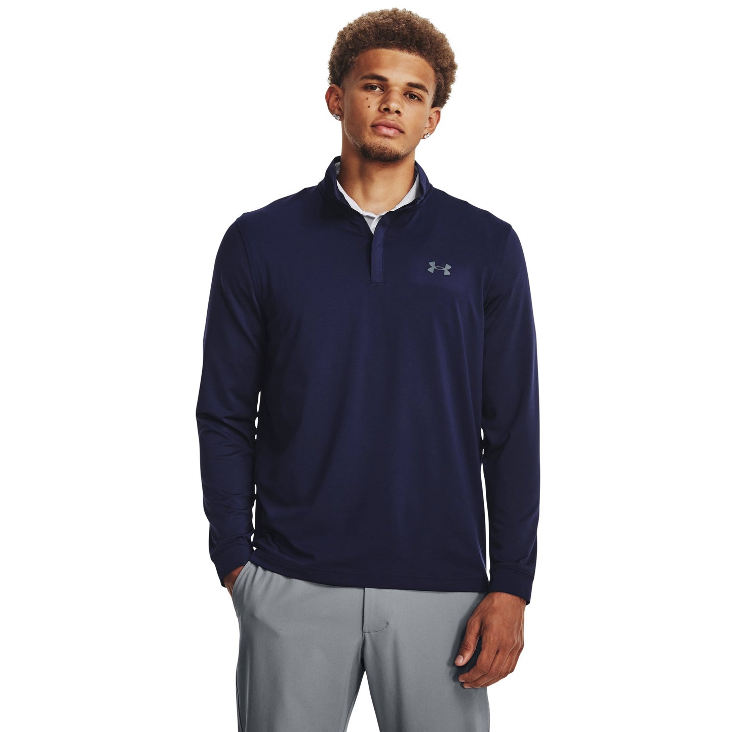 Under Armour Mens UA Playoff 1/4 Zip - Midnight Navy/Pitch Grey