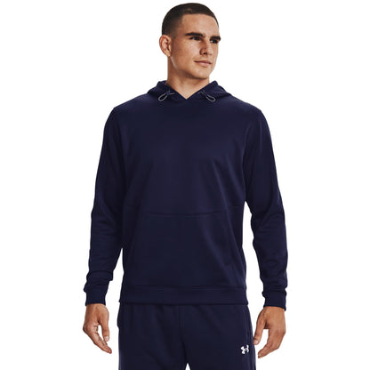 Under Armour Mens UA Storm Fleece Hoody - Midnight Navy/White