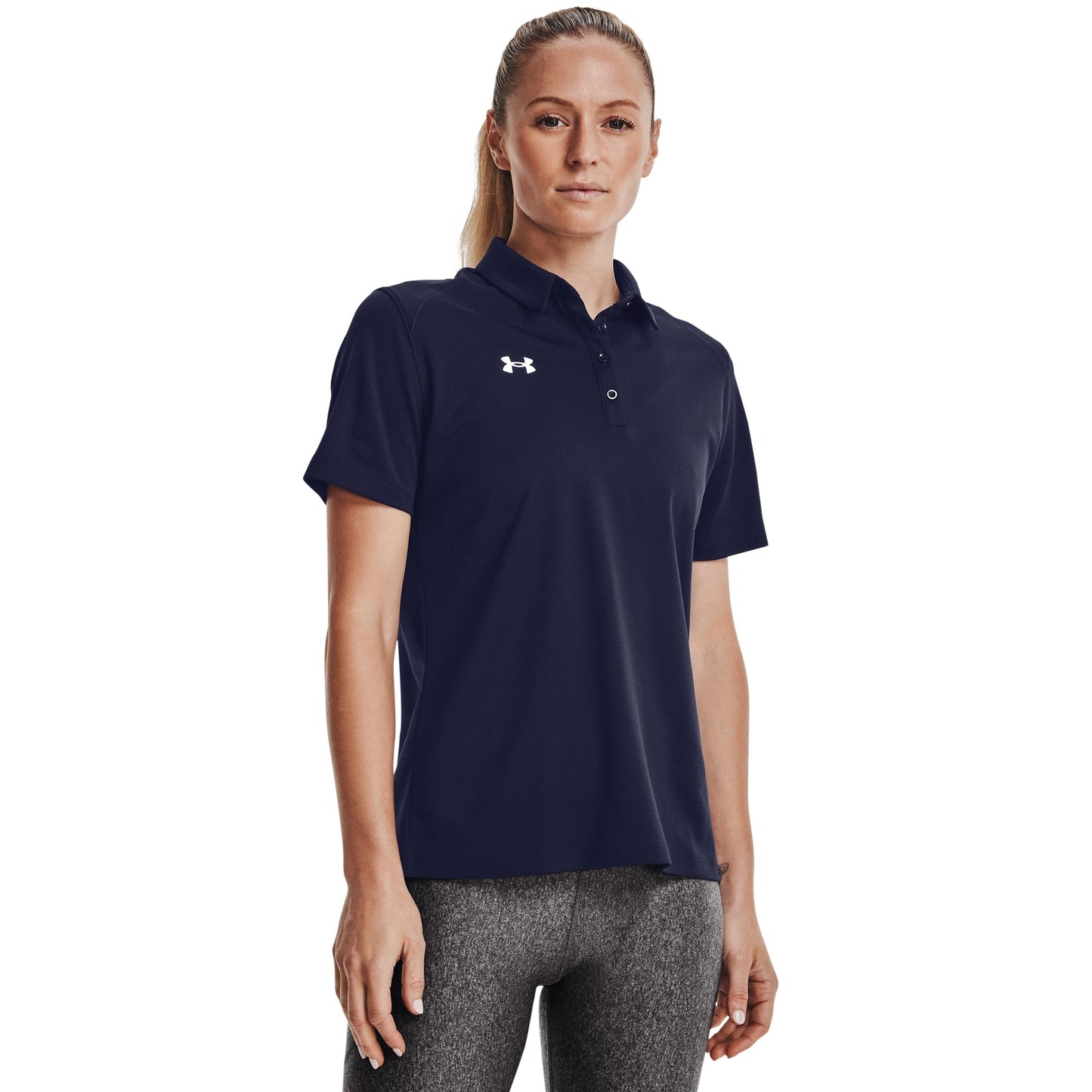 Under Armour Womens UA Tech Polo - Midnight Navy/White