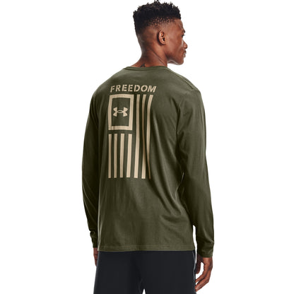 Under Armour Mens UA Freedom Flag T-Shirt Long Sleeve - Green