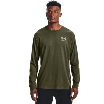 Under Armour Mens UA Freedom Flag T-Shirt Long Sleeve - Green