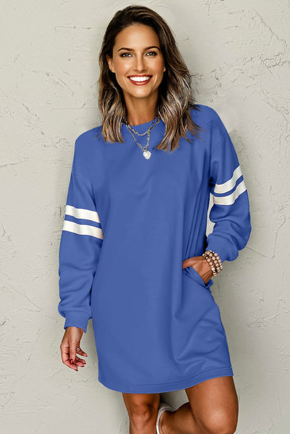 Threaded Pear Jennifer Varsity Sweatshirt Dress