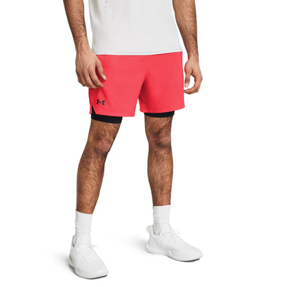 Under Armour Mens UA Vanish Woven 2 In 1 Shorts - Racer Red/Black
